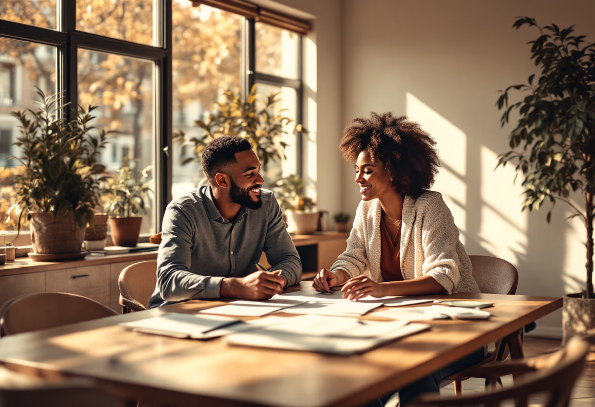 A person reviewing their financial independence plan with confidence